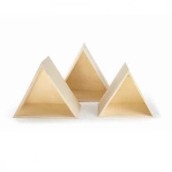 Graine Créative Bibliothèques Et étagères Enfant 3 étagères Triangles En Bois -Armoires enfant Soldes 3 etageres triangles en bois 2