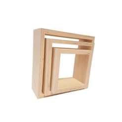 Graine Créative Bibliothèques Et étagères Enfant 3 Petites étagères Carrées En Bois 22 X 22 X 8 Cm -Armoires enfant Soldes 3 petites etageres carrees en bois 22 x 22 x 8 cm 1