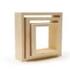 Graine Créative Bibliothèques Et étagères Enfant 3 Petites étagères Carrées En Bois 22 X 22 X 8 Cm -Armoires enfant Soldes 3 petites etageres carrees en bois 22 x 22 x 8 cm