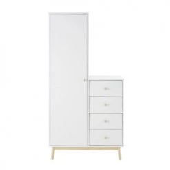 Maisons Du Monde Armoires Enfant Armoire 1 Porte 4 Tiroirs Blanche