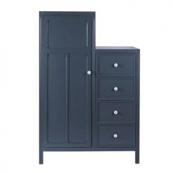 Maisons Du Monde Armoires Enfant Armoire 1 Porte 4 Tiroirs Bleu Nuit