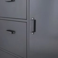 Maisons Du Monde Armoires Enfant Armoire 1 Porte 4 Tiroirs En Métal Gris Anthracite -Armoires enfant Soldes armoire 1 porte 4 tiroirs en metal gris anthracite 1000 4 9 215054 4