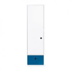 Wookids Armoires Enfant Armoire 1 Porte Façade Tiroir Bleu Marine