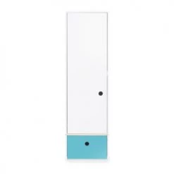 Wookids Armoires Enfant Armoire 1 Porte Façade Tiroir Bleu Paradis