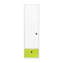 Wookids Armoires Enfant Armoire 1 Porte Façade Tiroir Citron Vert