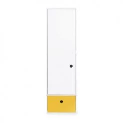Wookids Armoires Enfant Armoire 1 Porte Façade Tiroir Jaune