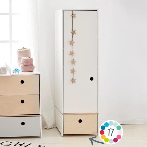 Wookids Armoires Enfant Armoire 1 Porte Façade Tiroir Orange 6 Wookids Armoires Enfant Armoire 1 Porte Façade Tiroir Orange – Image 4