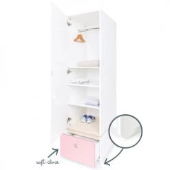 Wookids Armoires Enfant Armoire 1 Porte Façade Tiroir Rose Pastel 10 Wookids Armoires Enfant Armoire 1 Porte Façade Tiroir Rose Pastel -Armoires enfant Soldes armoire 1 porte facade tiroir rose pastel 2