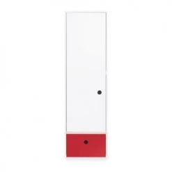 Wookids Armoires Enfant Armoire 1 Porte Façade Tiroir Rouge