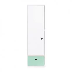 Wookids Armoires Enfant Armoire 1 Porte Façade Tiroir Vert Menthe