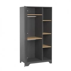 Vox Armoires Enfant Armoire 1 Porte Gris Naturel -Armoires enfant Soldes armoire 1 porte gris naturel 2
