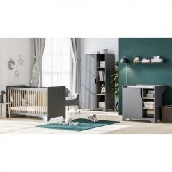 Vox Armoires Enfant Armoire 1 Porte Gris Naturel -Armoires enfant Soldes armoire 1 porte gris naturel 3
