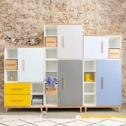 Wookids Armoires Enfant Armoire 147cm 1 Porte 2 Tiroirs Jaune Soleil 11 Wookids Armoires Enfant Armoire 147cm 1 Porte 2 Tiroirs Jaune Soleil -Armoires enfant Soldes armoire 147cm 1 porte 2 tiroirs jaune soleil 4