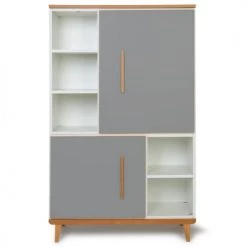 Wookids Armoires Enfant Armoire 147cm 2 Portes Gris Ardoise