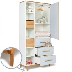 Wookids Armoires Enfant Armoire 198cm 1 Porte 3 Tiroirs Bleu Ciel 10 Wookids Armoires Enfant Armoire 198cm 1 Porte 3 Tiroirs Bleu Ciel -Armoires enfant Soldes armoire 198cm 1 porte 3 tiroirs bleu ciel 2