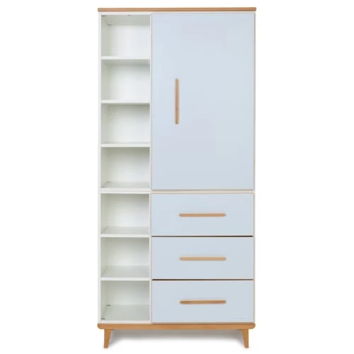 Wookids Armoires Enfant Armoire 198cm 1 Porte 3 Tiroirs Bleu Ciel 3 Wookids Armoires Enfant Armoire 198cm 1 Porte 3 Tiroirs Bleu Ciel