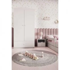 Kocot Kids Armoires Enfant Armoire 2 Portes 1 Tiroir Blanc -Armoires enfant Soldes armoire 2 portes 1 tiroir blanc 10