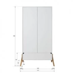 Bellamy Armoires Enfant Armoire 2 Portes 1 Tiroir Blanc -Armoires enfant Soldes armoire 2 portes 1 tiroir blanc 2