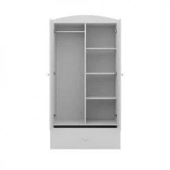 Kocot Kids Armoires Enfant Armoire 2 Portes 1 Tiroir Blanc -Armoires enfant Soldes armoire 2 portes 1 tiroir blanc 8