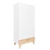 Bellamy Armoires Enfant Armoire 2 Portes 1 Tiroir Blanc Naturel -Armoires enfant Soldes armoire 2 portes 1 tiroir blanc naturel