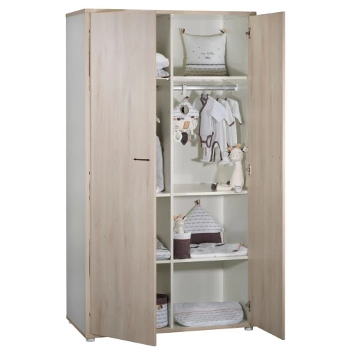 Sauthon Armoires Enfant Armoire 2 Portes 188x56x103cm Beige 4 Sauthon Armoires Enfant Armoire 2 Portes 188x56x103cm Beige – Image 2