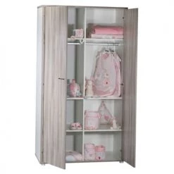 Sauthon Armoires Enfant Armoire 2 Portes 188x56x103cm Gris Foncé -Armoires enfant Soldes armoire 2 portes 188x56x103cm gris fonce 2