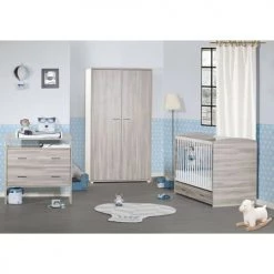 Sauthon Armoires Enfant Armoire 2 Portes 188x56x103cm Gris Foncé -Armoires enfant Soldes armoire 2 portes 188x56x103cm gris fonce 4