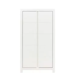Bopita Armoires Enfant Armoire 2-portes Avec Rainures Blanc En MDF Et Panneaux De Particules