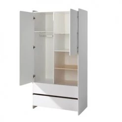 Vipack Armoires Enfant Armoire 2 Portes Blanc -Armoires enfant Soldes armoire 2 portes blanc 13