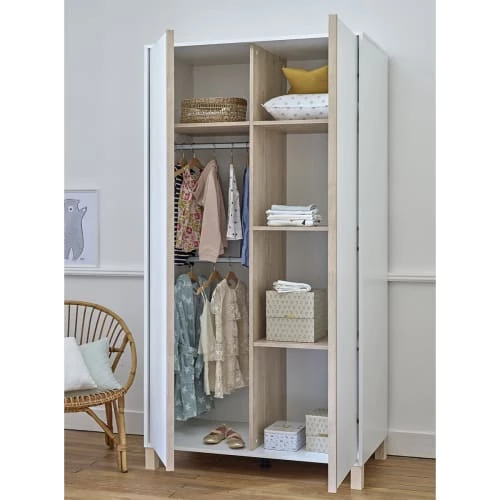 Galipette Armoires Enfant Armoire 2 Portes Blanc 5 Galipette Armoires Enfant Armoire 2 Portes Blanc – Image 3