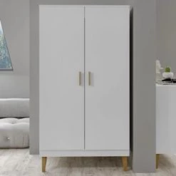 Nateo Concept Armoires Enfant Armoire 2 Portes Blanc Et Chêne -Armoires enfant Soldes armoire 2 portes blanc et chene 2