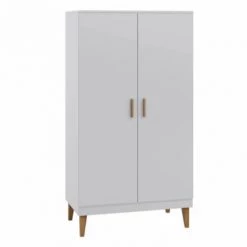 Nateo Concept Armoires Enfant Armoire 2 Portes Blanc Et Chêne