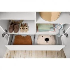 Bellamy Armoires Enfant Armoire 2 Portes Blanc Naturel -Armoires enfant Soldes armoire 2 portes blanc naturel 13
