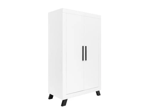 Bopita Armoires Enfant Armoire 2-portes Blanc/noir En MDF, Panneaux De Particules Et Hêtre 5 Bopita Armoires Enfant Armoire 2-portes Blanc/noir En MDF, Panneaux De Particules Et Hêtre – Image 3