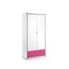 Terre De Nuit Armoires Enfant Armoire 2 Portes Blanche Et Rose Fuchsia 202cm 2 Terre De Nuit Armoires Enfant Armoire 2 Portes Blanche Et Rose Fuchsia 202cm -Armoires enfant Soldes armoire 2 portes blanche et rose fuchsia 202cm