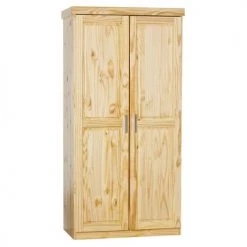 Altobuy Armoires Enfant Armoire 2 Portes Bois Massif Naturel