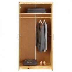 Altobuy Armoires Enfant Armoire 2 Portes Bois Massif Naturel -Armoires enfant Soldes armoire 2 portes bois massif naturel 3