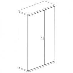 Terre De Nuit Armoires Enfant Armoire 2 Portes En Bois Gris Clair Et Jaune 223cm -Armoires enfant Soldes armoire 2 portes en bois gris clair et jaune 223cm 2