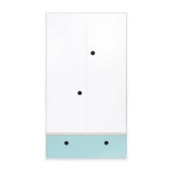 Wookids Armoires Enfant Armoire 2 Portes Façade Tiroir Citron Vert -Armoires enfant Soldes armoire 2 portes facade tiroir bleu ciel 14