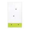 Wookids Armoires Enfant Armoire 2 Portes Façade Tiroir Citron Vert -Armoires enfant Soldes armoire 2 portes facade tiroir citron vert