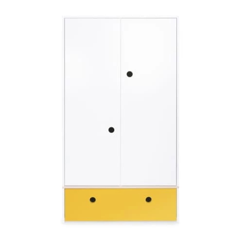 Wookids Armoires Enfant Armoire 2 Portes Façade Tiroir Jaune 3 Wookids Armoires Enfant Armoire 2 Portes Façade Tiroir Jaune