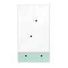 Wookids Armoires Enfant Armoire 2 Portes Façade Tiroir Vert Menthe 1 Wookids Armoires Enfant Armoire 2 Portes Façade Tiroir Vert Menthe -Armoires enfant Soldes armoire 2 portes facade tiroir vert menthe