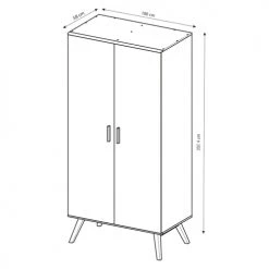 Vox Armoires Enfant Armoire 2 Portes Gris -Armoires enfant Soldes armoire 2 portes gris 13