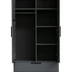 Woood Armoires Enfant Armoire 2 Portes Gris -Armoires enfant Soldes armoire 2 portes gris 8