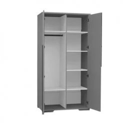 Pinio Armoires Enfant Armoire 2 Portes Gris Naturel -Armoires enfant Soldes armoire 2 portes gris naturel 2