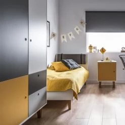 Vox Armoires Enfant Armoire 2 Portes Jaune -Armoires enfant Soldes armoire 2 portes jaune 2