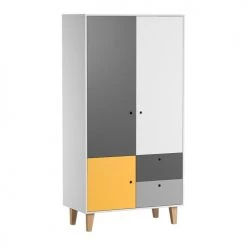 Vox Armoires Enfant Armoire 2 Portes Jaune