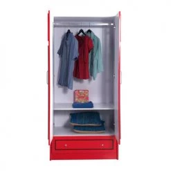 Vipack Armoires Enfant Armoire 2 Portes London Rouge -Armoires enfant Soldes armoire 2 portes london rouge 2