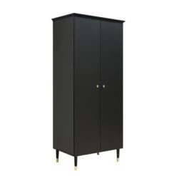 Bopita Armoires Enfant Armoire 2-portes Noir Mat En MDF Et Panneaux De Particules -Armoires enfant Soldes armoire 2 portes noir mat en mdf et panneaux de particules 2
