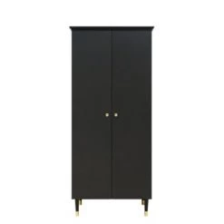 Bopita Armoires Enfant Armoire 2-portes Noir Mat En MDF Et Panneaux De Particules